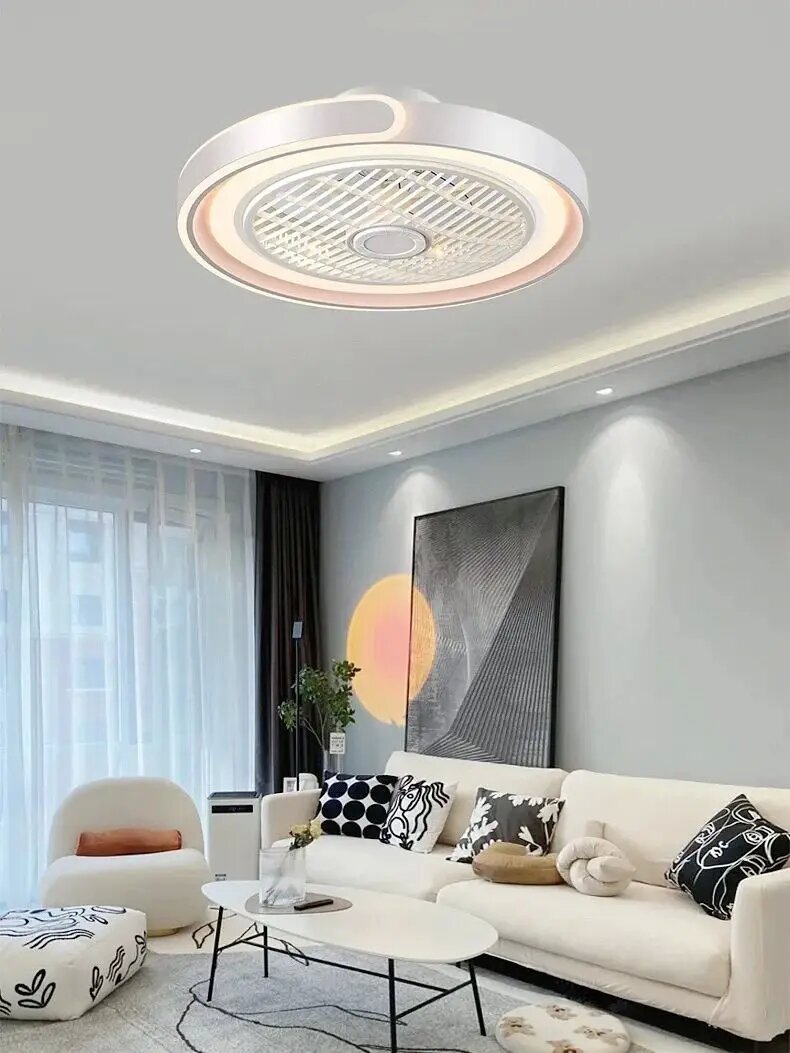 Smart Ceiling Fan - Modern New Smart Fan Light Living