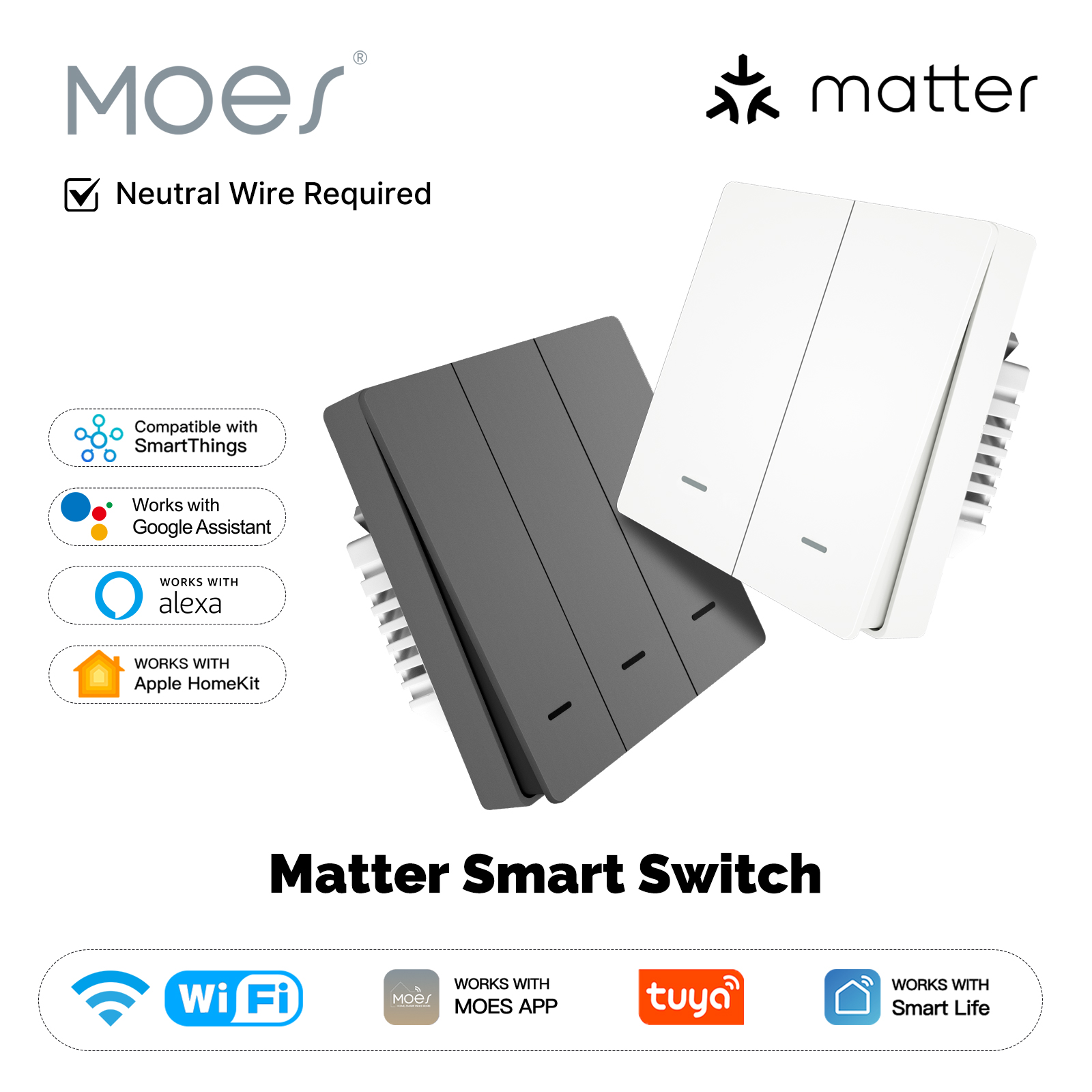 Smart Home Sistem - MOES Matter Tuya WiFi Smart Light