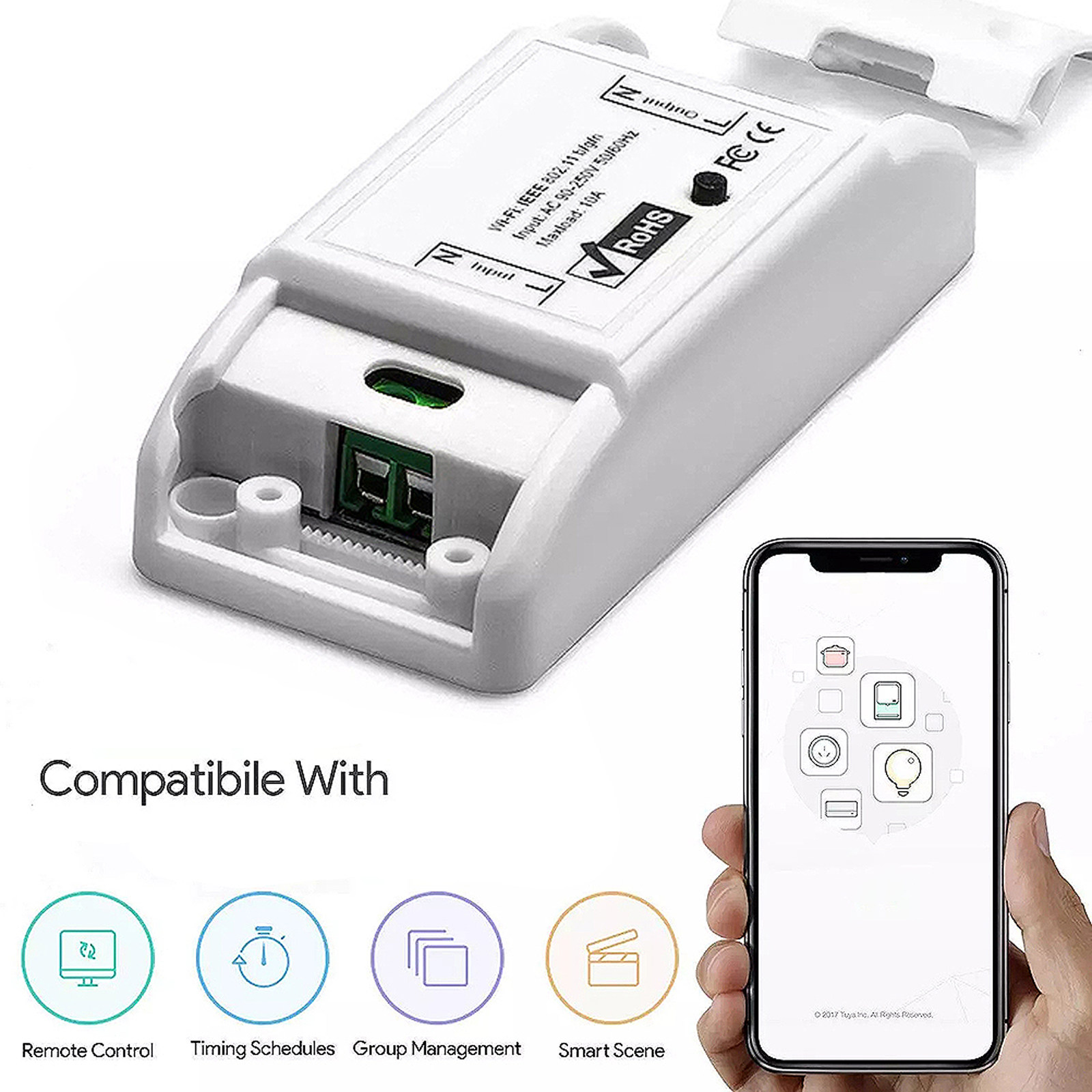 Universal Remote Smart Home - 1Pcs WiFi Smart Home Switch White