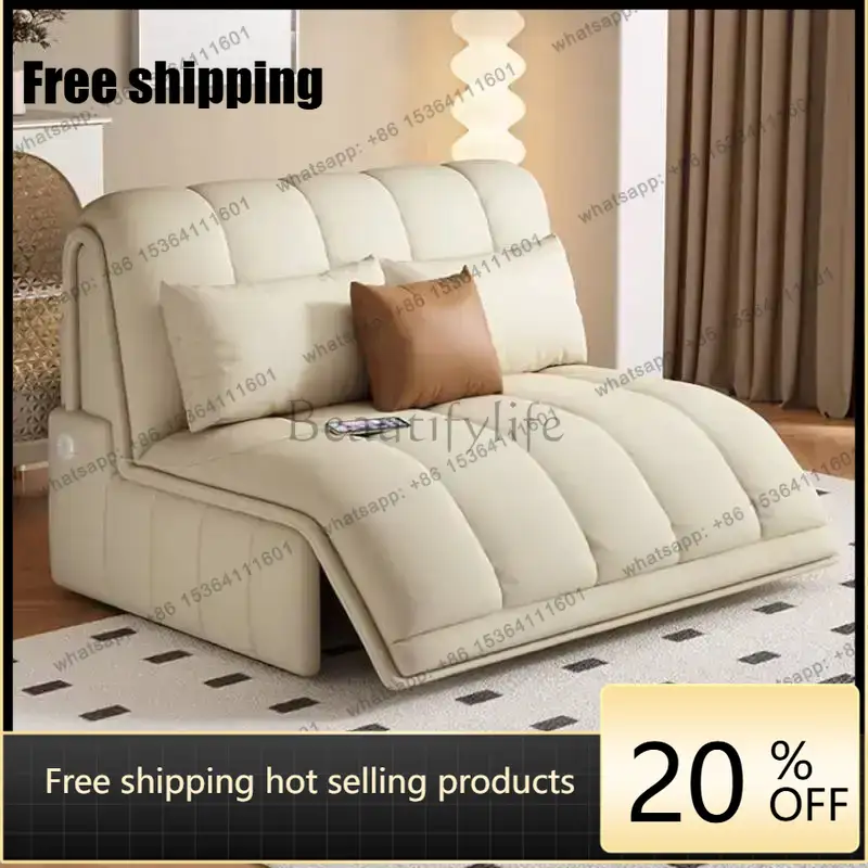 Smart Home Design - PGEuropean Foldable Electric Sofas Beige Designer