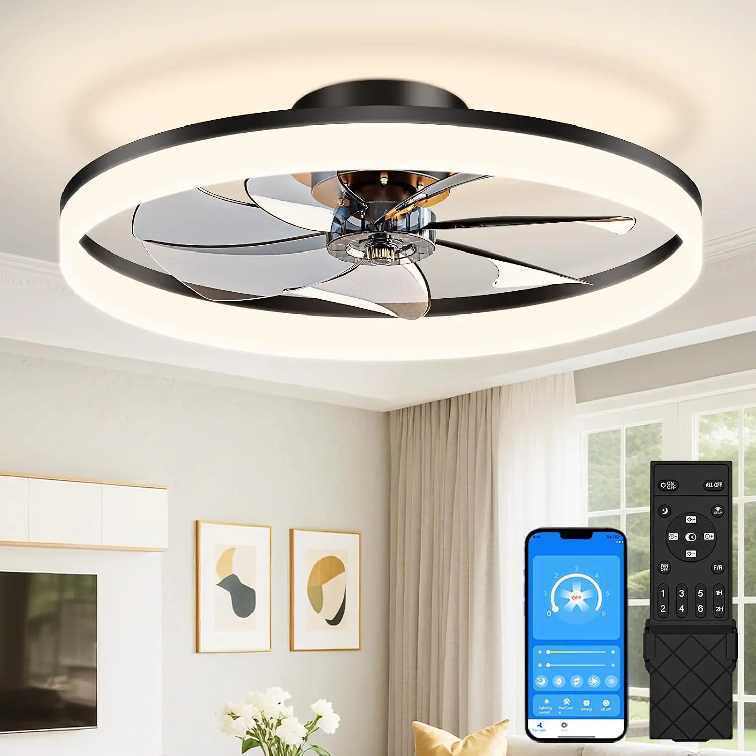 Low Profile Ceiling Fans with  - огляд і ціна Smart Ceiling Fan