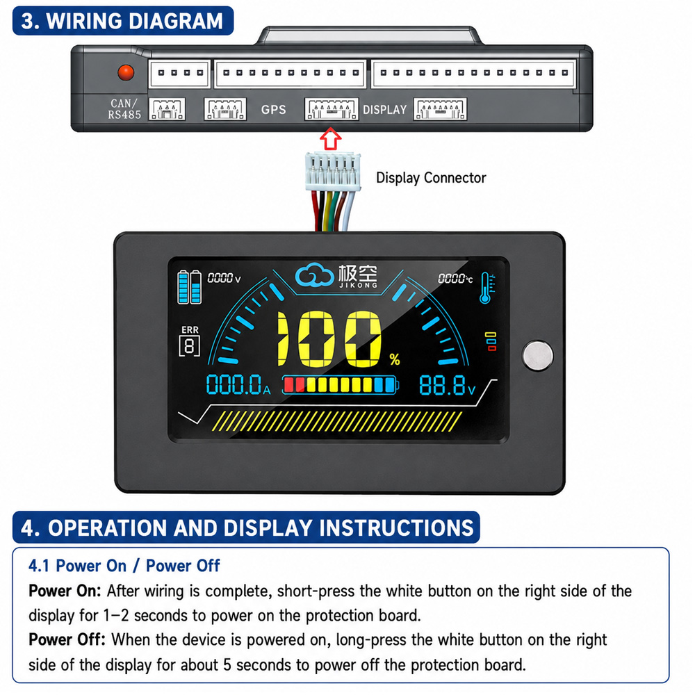 JIKONG JK BMS LCD Display Scre - огляд і ціна Smart Energy Monitor