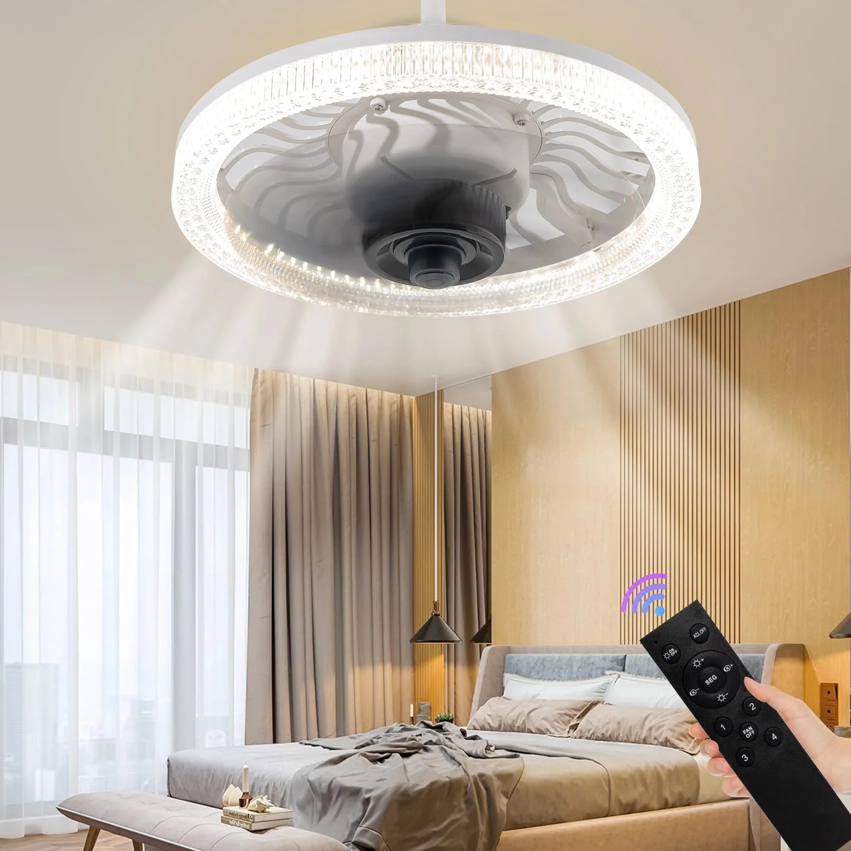 Smart LED Ceiling Fan Light wi - огляд і ціна Smart Ceiling Fan