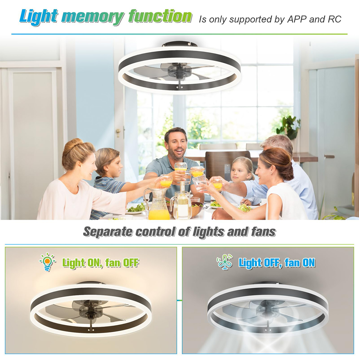 Modern Ceiling Fan (With Light - огляд і ціна Smart Ceiling Fan