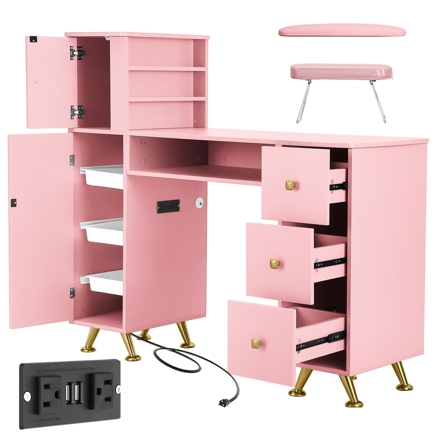 Pink Nail Table for Nail Tech, - огляд і ціна Smart Home Pc