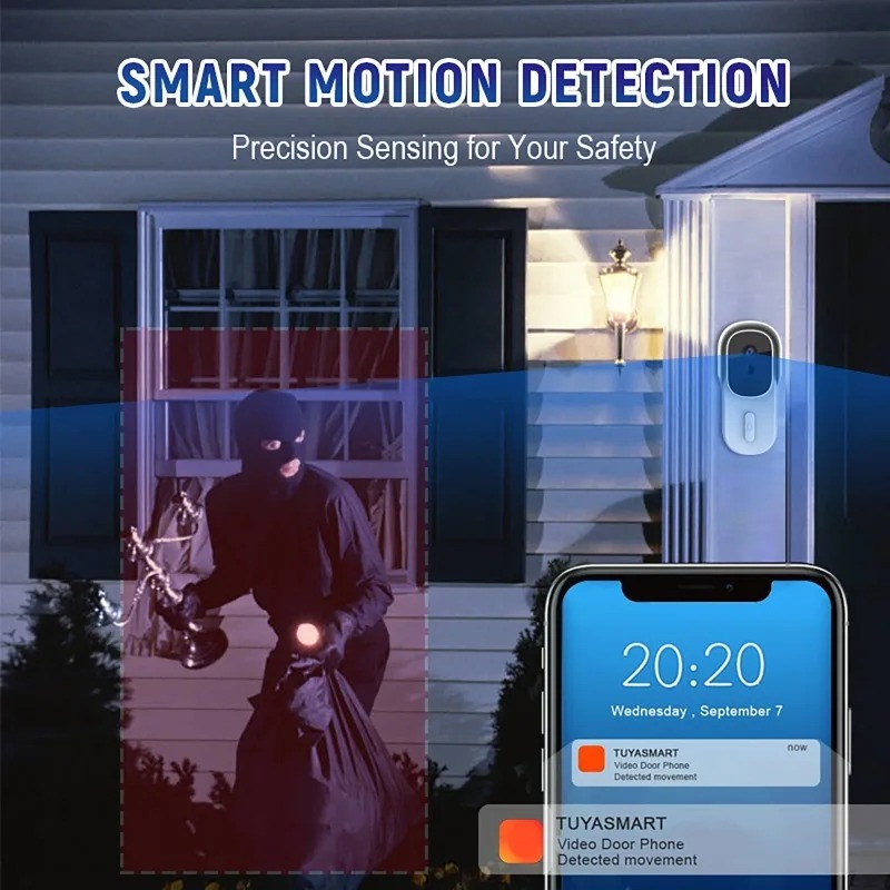 Wide View Tuya Smart Life APP  - огляд і ціна Wifi Doorbell Camera