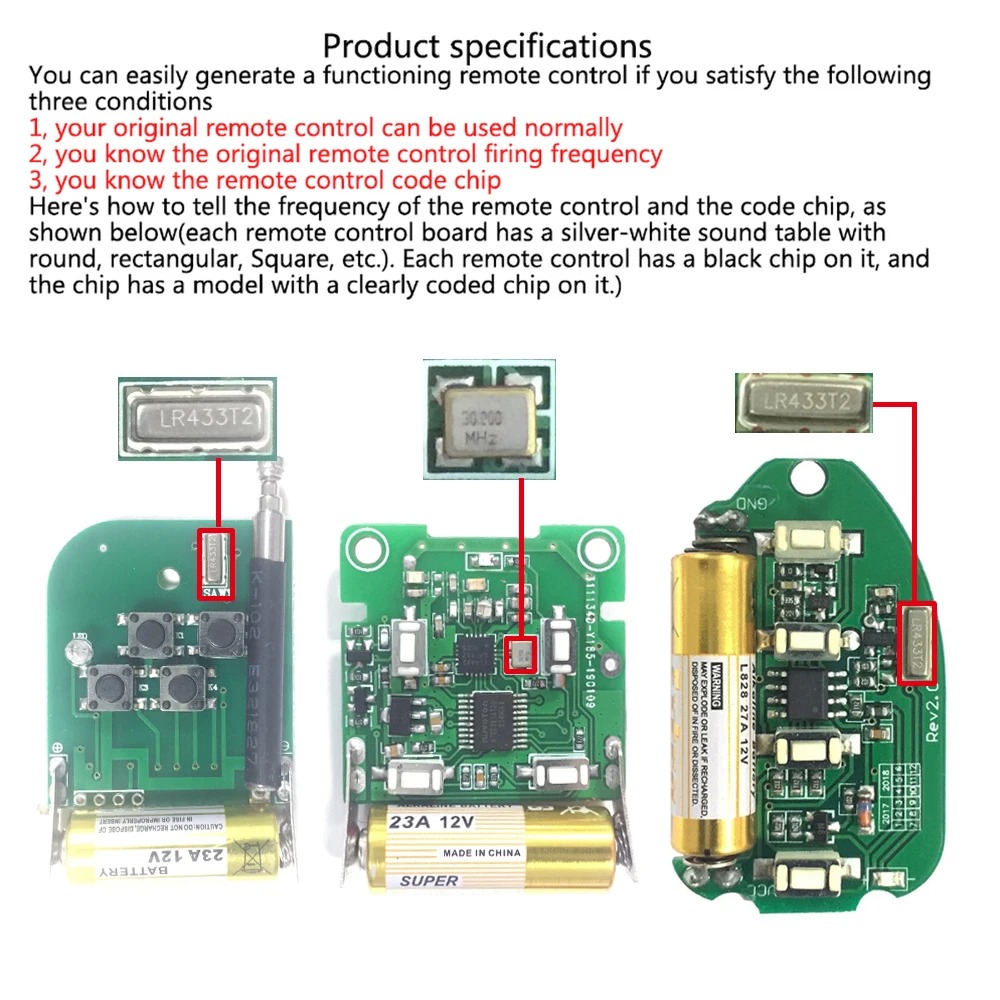 433Mhz RF Remote Control On Of - огляд і ціна Universal Remote Smart Home