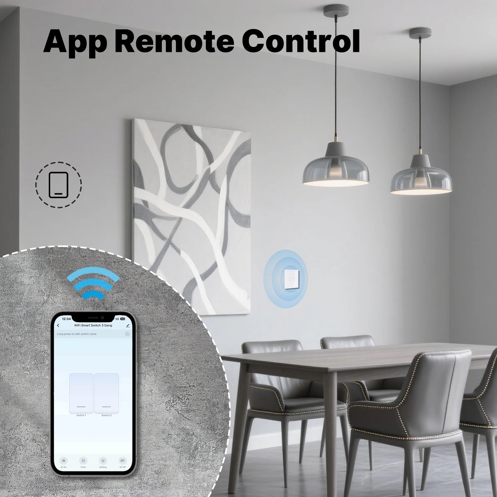 MOES WiFi+RF433 Smart Touch Sw - огляд і ціна Smart Home Design