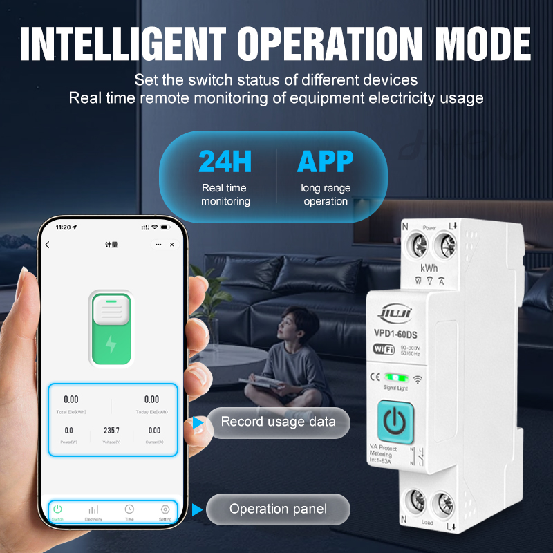 Smart WiFi DIN Rail Switch 1P  - огляд і ціна Smart Energy Monitor