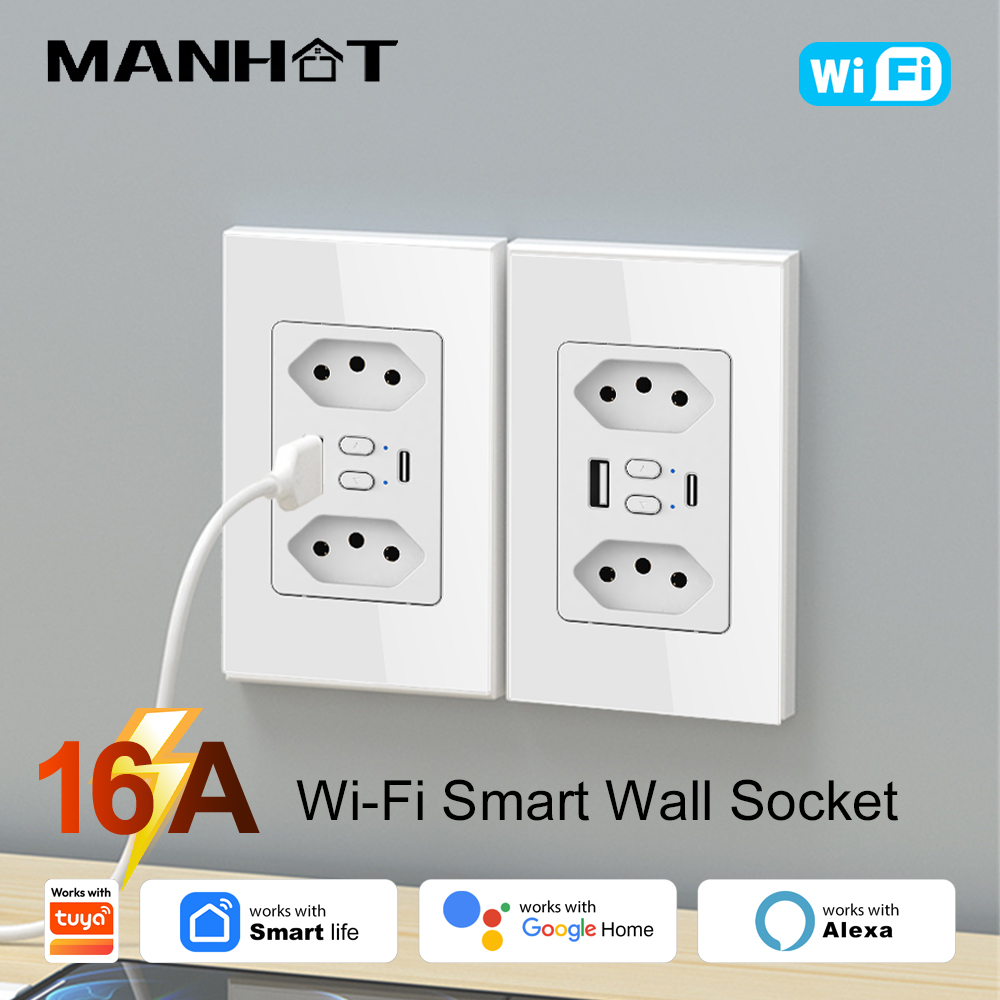 MANHOT Wifi Smart Brazil Socke - огляд і ціна Smart Ir Remote Controller