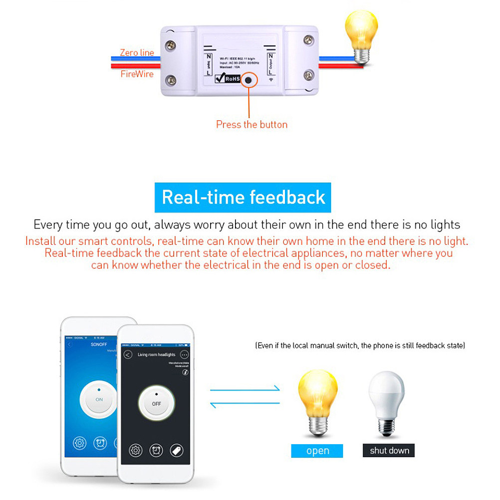 1Pcs WiFi Smart Home Switch Wh - огляд і ціна Universal Remote Smart Home